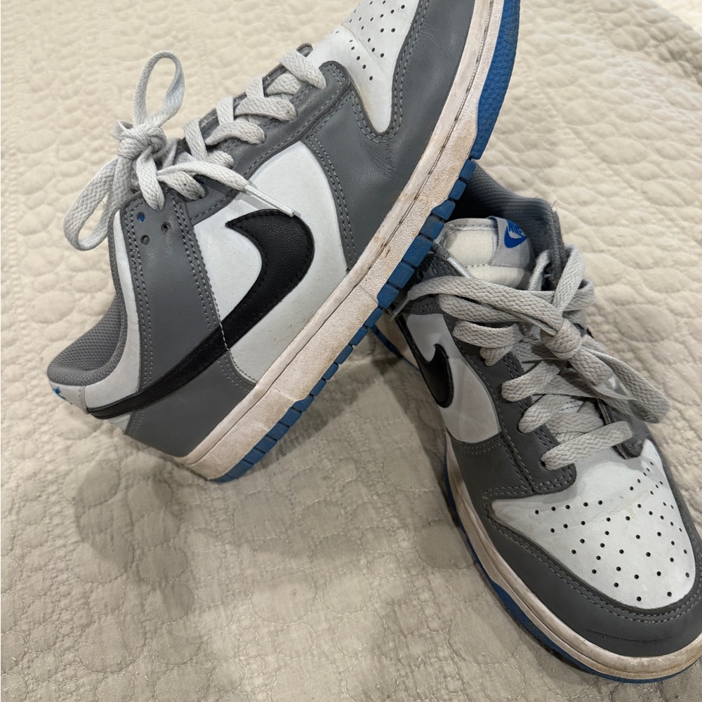 Nike Dunk Low GS Gray and Blue Sneakers
